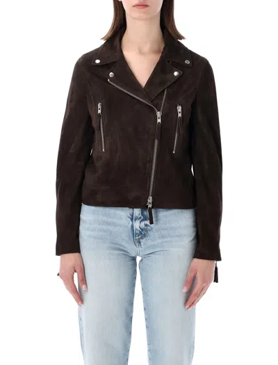 Sword 6.6.44 Sword Classic Biker Suede Leather Jacket
