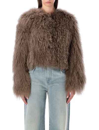 Sword 6.6.44 Sword Mongolian Shearling Jacket Sword In Brown