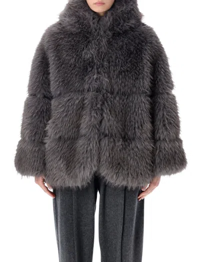Sword 6.6.44 Sword Faux Fur Gray Coat