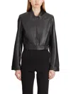 Sword 6.6.44 Sword Short Leather Jacket In Multi
