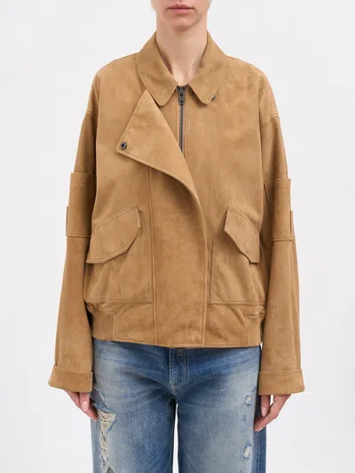 Sword 6.6.44 Sword Suede Bomber In Brown