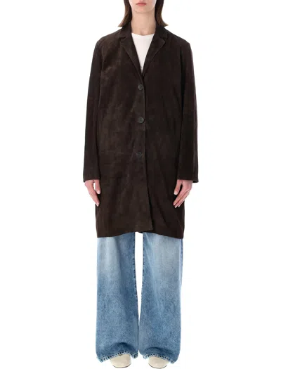 Sword 6.6.44 Sword Suede Leather Coat
