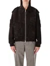 Sword 6.6.44 S.w.o.r.d 6.6.44 Brown Suede Bomber With Patch Pockets In Brown