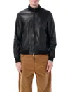 Sword 6.6.44 Sword Zip-fastening Leather Jacket In Black