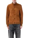 Sword 6.6.44 Sword Buttoned Pocket Suede Jacket In Brown
