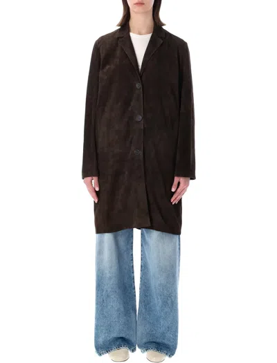 SWORD 6.6.44 SWORD SWORD SUEDE LEATHER COAT