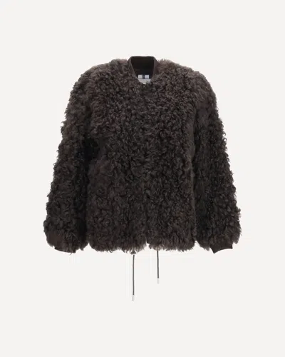 Sword 6.6.44 Teddy-effect Faux Fur Jacket In Grey