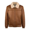 Sword 6.6.44 S.w.o.r.d 6.6.44 Tobacco Eco-shearling Bomber Jacket In Blue