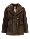 Sword 6.6.44 Wide-lapel Patch-pocket Coat In Brown