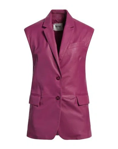 Sword 6.6.44 Woman Blazer Mauve Size 6 Leather In Purple