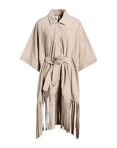 Sword 6.6.44 Woman Cape Beige Size 6 Leather In Neutral