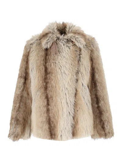Sword 6.6.44 Woman Fake Fur Jacket In Brown