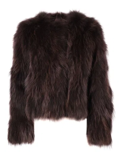 Sword 6.6.44 S.w.o.r.d. 6644 Woman Fur Jacket In Brown