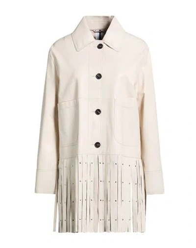 Sword 6.6.44 Woman Jacket Beige Size 6 Leather In Neutral