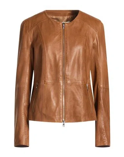 Sword 6.6.44 Woman Jacket Brown Size 12 Leather