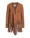 Sword 6.6.44 Woman Jacket Brown Size 6 Leather In Brown