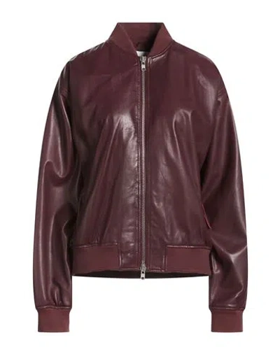 Sword 6.6.44 Woman Jacket Burgundy Size 6 Leather