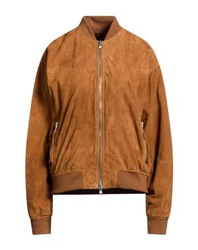 Sword 6.6.44 Woman Jacket Camel Size 6 Leather In Brown