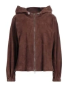 Sword 6.6.44 Woman Jacket Cocoa Size 6 Leather In Brown