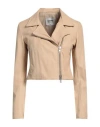 Sword 6.6.44 Woman Jacket Cream Size 10 Leather In White