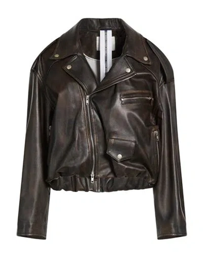 Sword 6.6.44 Woman Jacket Dark Brown Size 6 Leather