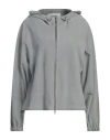 Sword 6.6.44 Woman Jacket Grey Size 6 Leather In Grey