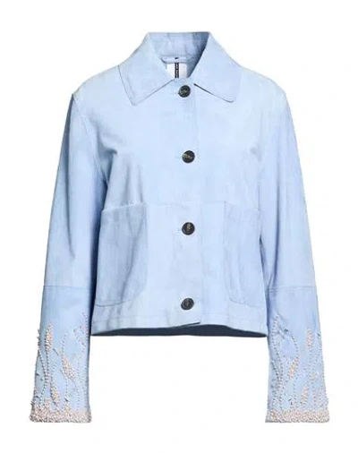 Sword 6.6.44 Woman Jacket Light Blue Size 4 Leather