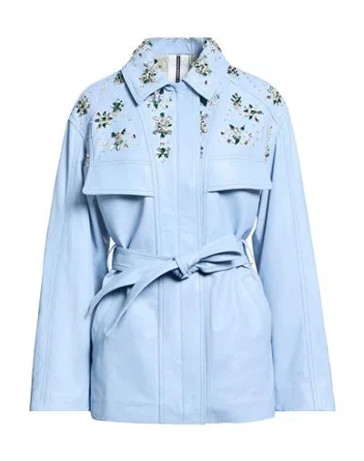 Sword 6.6.44 Woman Jacket Light Blue Size 6 Leather