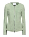 Sword 6.6.44 Woman Jacket Light Green Size 6 Leather