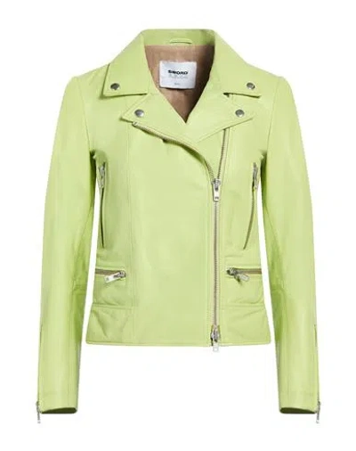 Sword 6.6.44 Woman Jacket Lime Green Size 8 Leather