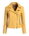 Sword 6.6.44 Woman Jacket Marigold Size 6 Leather In Yellow
