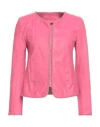 Sword 6.6.44 Woman Jacket Pink Size 10 Leather In Pink