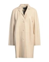 Sword 6.6.44 Woman Overcoat & Trench Coat Beige Size 8 Leather In Beige