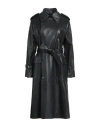 Sword 6.6.44 Woman Overcoat & Trench Coat Black Size 6 Leather