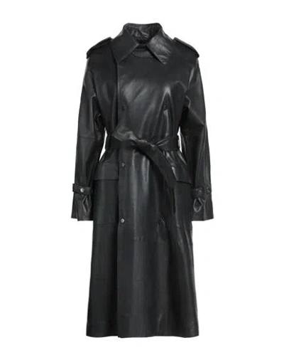 Sword 6.6.44 Woman Overcoat & Trench Coat Black Size 6 Leather