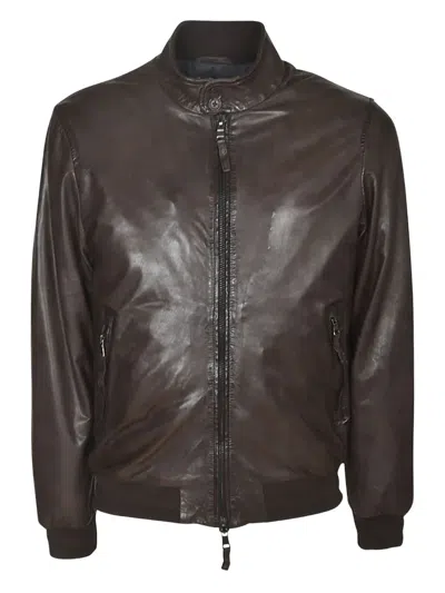 Sword 6.6.44 Zip-fastening Leather Jacket In Multi