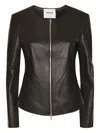Sword 6.6.44 Zip-fastening Leather Jacket In Black