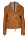Sword 6.6.44 Zip-fastening Suede Jacket In Brown