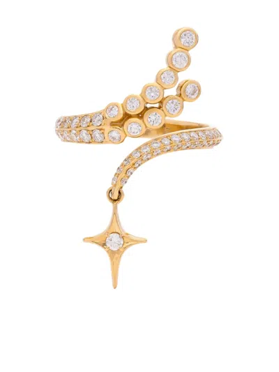Sybarite 18k Yellow Gold Falling Stars Diamond Ring