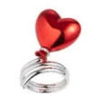 Sybarite Cherry Red Heart Ring