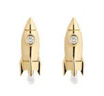 Sybarite Fly Me To The Moon Earrings In Gold