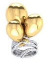 Sybarite Three Balloon Ring In Gold