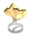 Sybarite Two Heart Ring In Gold