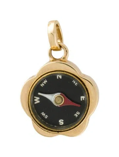 Pre-owned Sydney Evan 14k Compass Charm Pendant, 0.75" In Multi