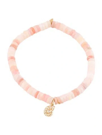 Pre-owned Sydney Evan 14k Diamond & Opal Nautilus Bracelet, 6" In Multicolor