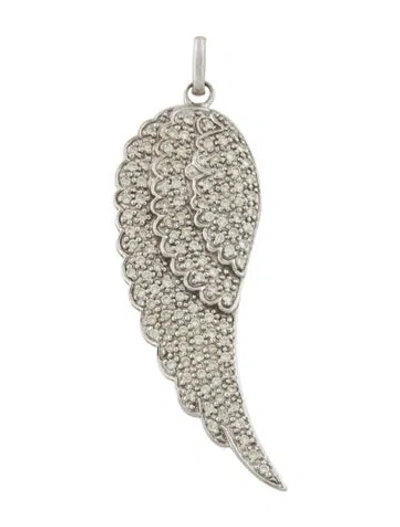 Pre-owned Sydney Evan 14k Diamond Angel Wing Pendant In Multi