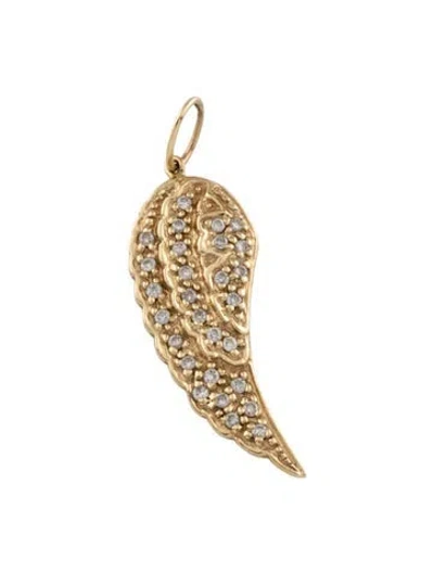 Pre-owned Sydney Evan 14k Diamond Angel Wing Pendant In Multi