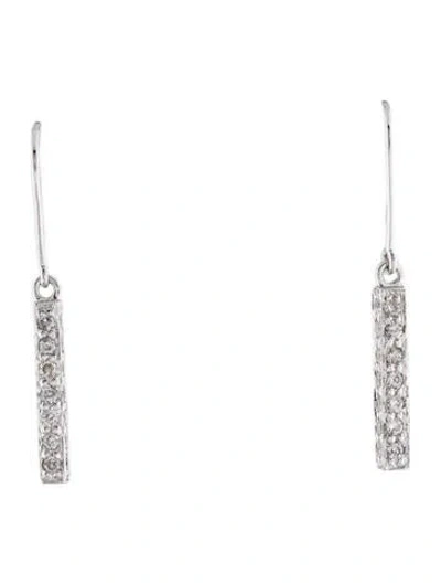 Pre-owned Sydney Evan 14k Diamond Bar Drop Earrings In Multi