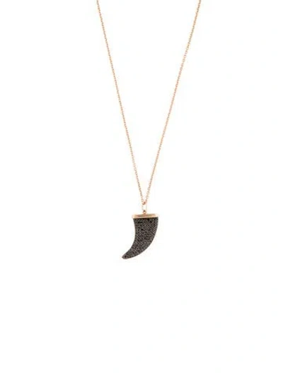 Pre-owned Sydney Evan 14k Diamond Claw Pendant Necklace W/ Unbranded Chain, 16" In Multi