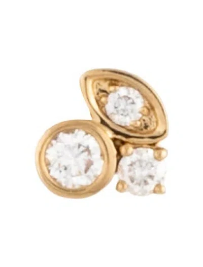 Pre-owned Sydney Evan 14k Diamond Cluster Stud Earring In Multi